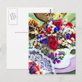 Carte Postale Fleurs séchées dans les tasses (Devant / Derrière)