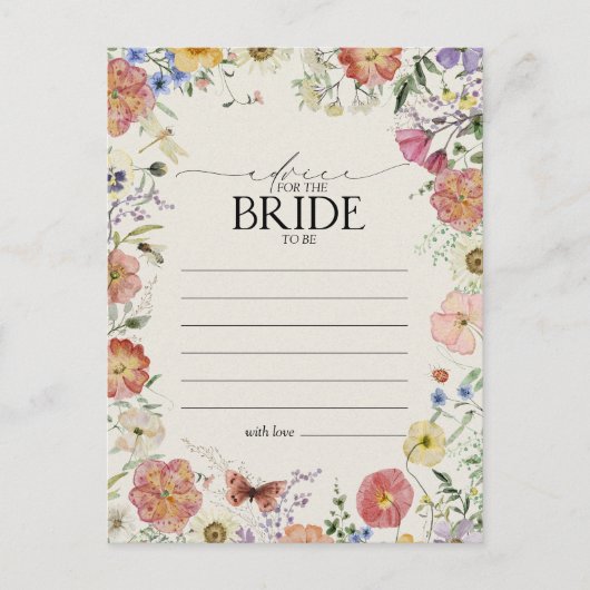 Carte Postale Fleurs séchées sous presse Conseils pour la mariée (Devant)