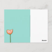 Carte postale Fleurs simples sarcelle orange (Dos)