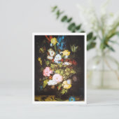 Carte Postale Fleurs Sombres Vintage (Debout devant)