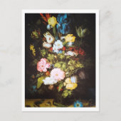 Carte Postale Fleurs Sombres Vintage (Devant)