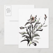 Carte Postale fleurs traditionnelles chinoises (Devant / Derrière)