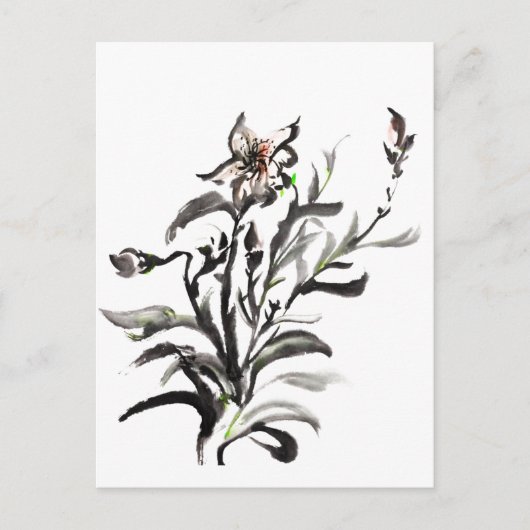 Carte Postale fleurs traditionnelles chinoises (Devant)