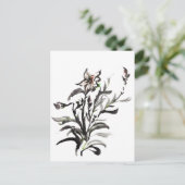 Carte Postale fleurs traditionnelles chinoises (Debout devant)