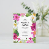 Carte Postale Fleurs tropicales dynamiques Mariage (Debout devant)