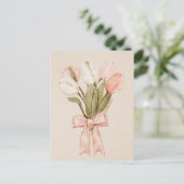 Carte Postale Fleurs tulipes pastel (Debout devant)
