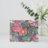 Carte Postale Fleurs "Verre Tiré" (Debout devant)
