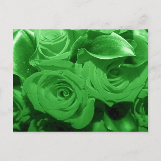Carte Postale Fleurs vertes (Devant)