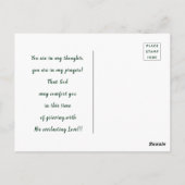 Carte Postale Fleurs Vertes Apaisantes Rose Blanche Sympathie (Dos)