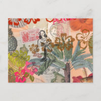 Fleurs Vintage Hula Colorées Hawaïen Tropical