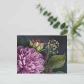 Carte Postale Fleurs Vintage Sombres (Debout devant)
