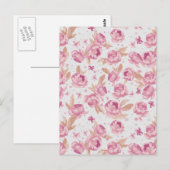 Carte Postale Fleurs vintages (Devant / Derrière)