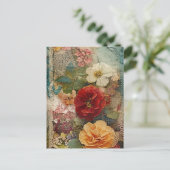 Carte Postale Fleurs vintages (Debout devant)