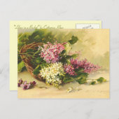 Carte postale Fleurs vintages (Devant / Derrière)