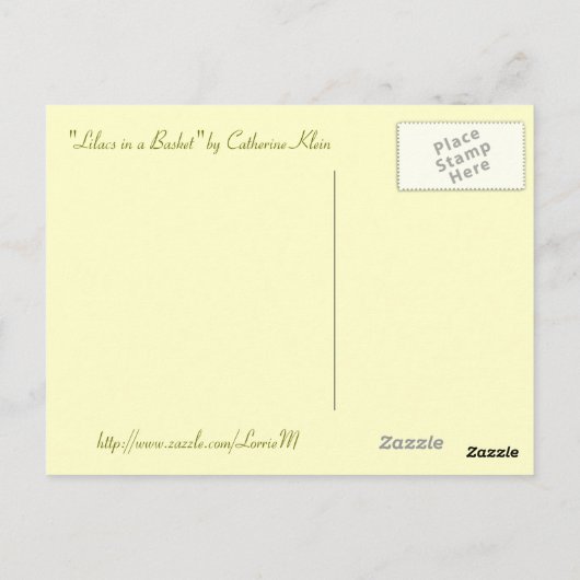 Carte postale Fleurs vintages (Dos)