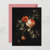 Carte Postale Fleurs vintages (Devant / Derrière)