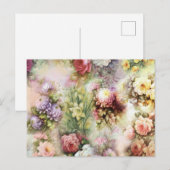 Carte Postale Fleurs vintages (Devant / Derrière)