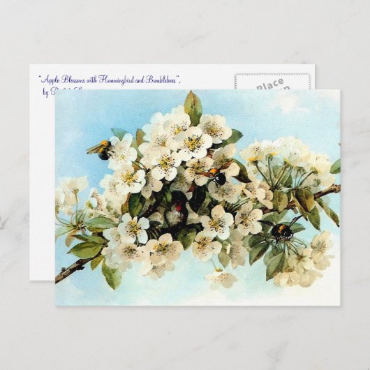 Carte Postale Fleurs vintages d'Apple (Devant / Derrière)