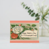 Carte Postale Fleurs vintages Fête des mères (Debout devant)