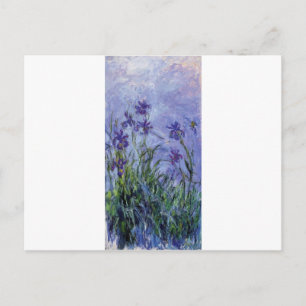 Carte Postale fleurs vintages lilas-irises-1917 monet.