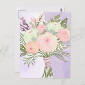 Carte Postale Fleurs violettes (Devant / Derrière)