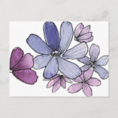 Carte postale Fleurs violettes (Devant)