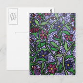 Carte Postale Fleurs violettes (Devant / Derrière)