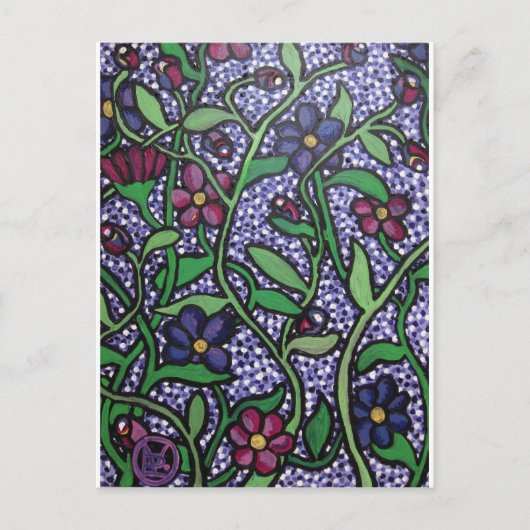 Carte Postale Fleurs violettes (Devant)