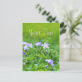 Carte Postale Fleurs violettes dans le champ (Debout devant)