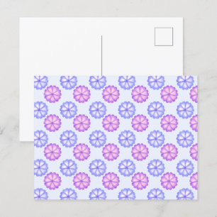 Carte Postale Fleurs Violettes Et Bleues