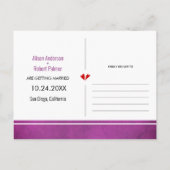 Carte Postale Fleurs violettes et citrouilles sauvent la date (Dos)