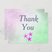 Carte Postale Fleurs violettes Merci (Devant / Derrière)