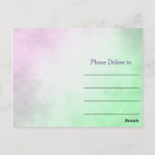 Carte Postale Fleurs violettes Merci (Dos)