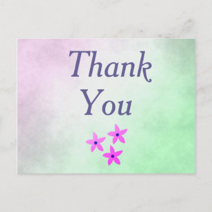 Carte Postale Fleurs violettes Merci