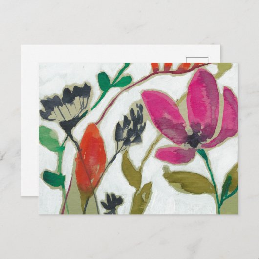 Carte Postale Fleurs vives (Devant / Derrière)