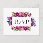 Carte Postale Fleurs vives Boho Gras RSVP (Devant)