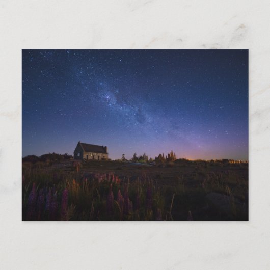 Carte Postale Fleurs | Voie lactée Nouvelle-Zélande (Devant)