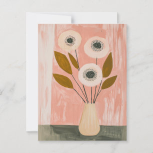 Carte Postale Fleurs Whimsy minimalistes No.029