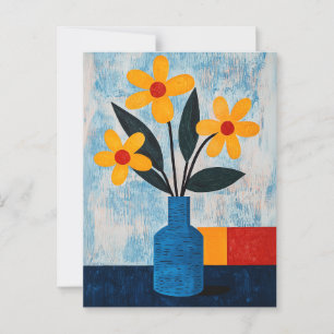 Carte Postale Fleurs Whimsy minimalistes No.034