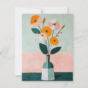 Carte Postale Fleurs Whimsy minimalistes No.041