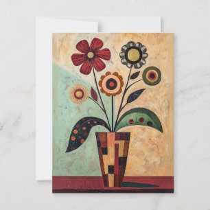 Carte Postale Fleurs Whimsy minimalistes No.056