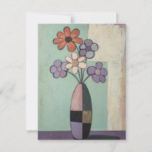 Carte Postale Fleurs Whimsy minimalistes No.063