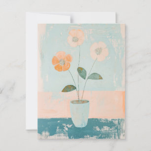 Carte Postale Fleurs Whimsy minimalistes No.073