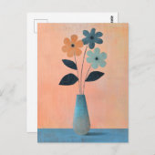 Carte Postale Fleurs Whimsy minimalistes No.074 (Devant / Derrière)