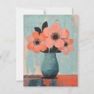 Carte Postale Fleurs Whimsy minimalistes No.075