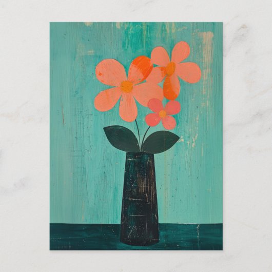 Carte Postale Fleurs Whimsy minimalistes No.076 (Devant)