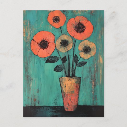 Carte Postale Fleurs Whimsy minimalistes No.086 (Devant)