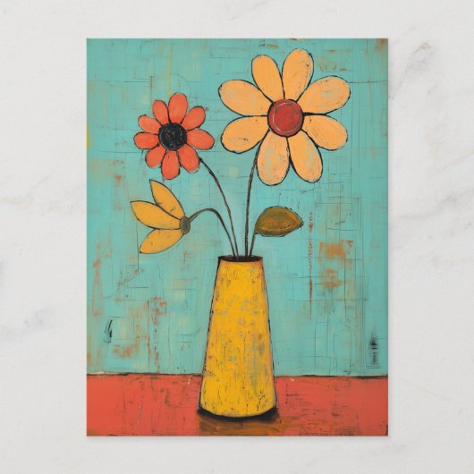Carte Postale Fleurs Whimsy minimalistes No.087 (Devant)