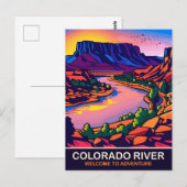 Carte Postale Fleuve Colorado, Voyage (Devant / Derrière)