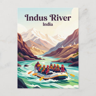 Carte Postale Fleuve Indus Ladakh Inde